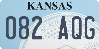 KS license plate 082AQG