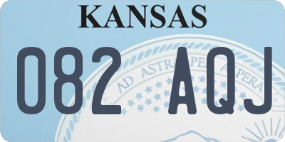 KS license plate 082AQJ