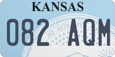 KS license plate 082AQM