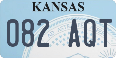 KS license plate 082AQT