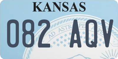 KS license plate 082AQV
