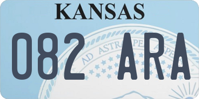 KS license plate 082ARA