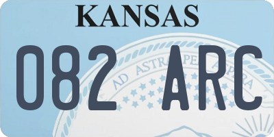 KS license plate 082ARC