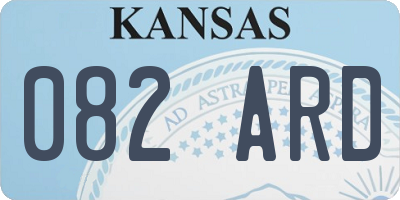 KS license plate 082ARD