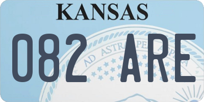 KS license plate 082ARE
