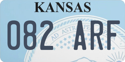 KS license plate 082ARF