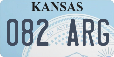 KS license plate 082ARG