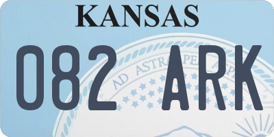 KS license plate 082ARK