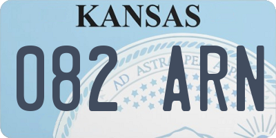 KS license plate 082ARN