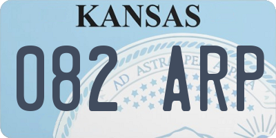 KS license plate 082ARP