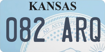 KS license plate 082ARQ