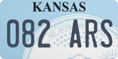 KS license plate 082ARS