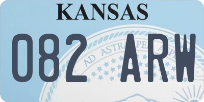 KS license plate 082ARW
