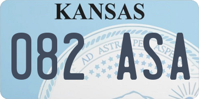 KS license plate 082ASA