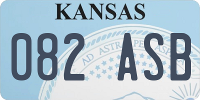 KS license plate 082ASB