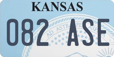 KS license plate 082ASE