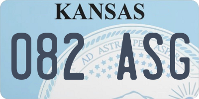 KS license plate 082ASG