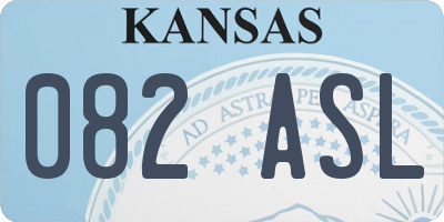 KS license plate 082ASL