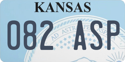 KS license plate 082ASP