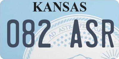KS license plate 082ASR