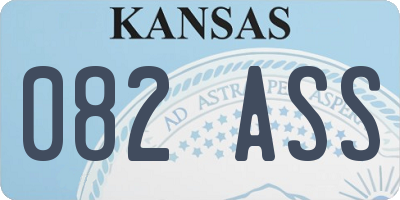 KS license plate 082ASS