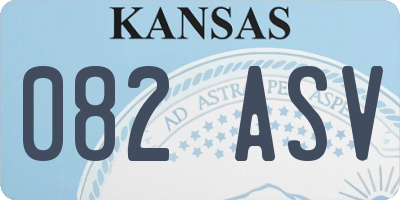 KS license plate 082ASV