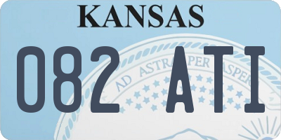 KS license plate 082ATI