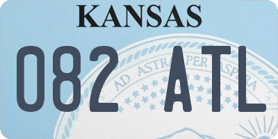 KS license plate 082ATL