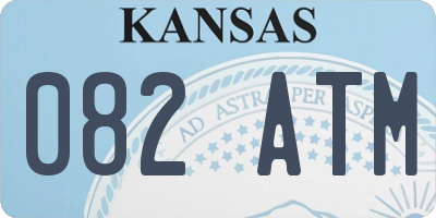 KS license plate 082ATM