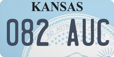KS license plate 082AUC