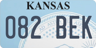 KS license plate 082BEK