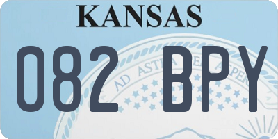 KS license plate 082BPY