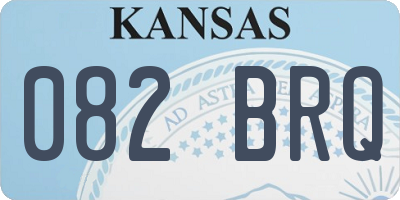 KS license plate 082BRQ