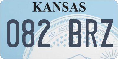 KS license plate 082BRZ