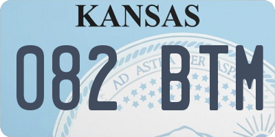 KS license plate 082BTM