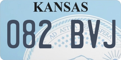 KS license plate 082BVJ