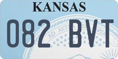 KS license plate 082BVT