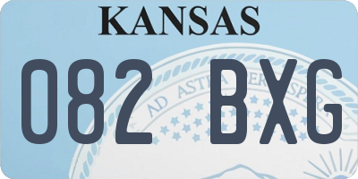 KS license plate 082BXG