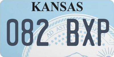 KS license plate 082BXP