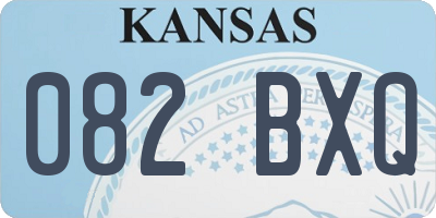 KS license plate 082BXQ
