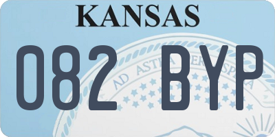 KS license plate 082BYP