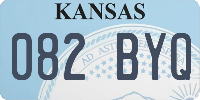 KS license plate 082BYQ
