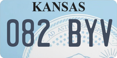 KS license plate 082BYV