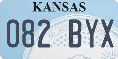 KS license plate 082BYX