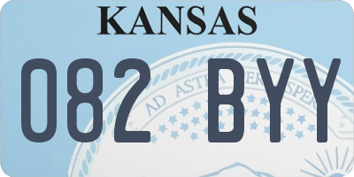 KS license plate 082BYY