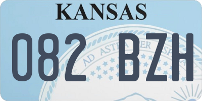 KS license plate 082BZH