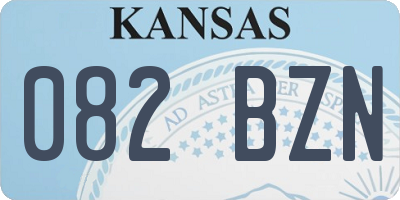 KS license plate 082BZN