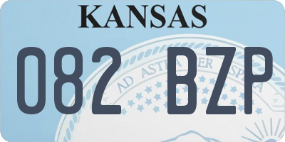 KS license plate 082BZP