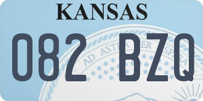 KS license plate 082BZQ