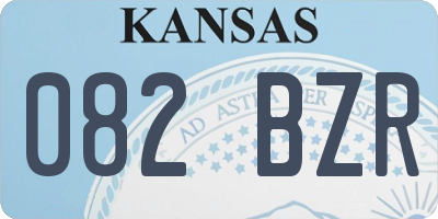 KS license plate 082BZR